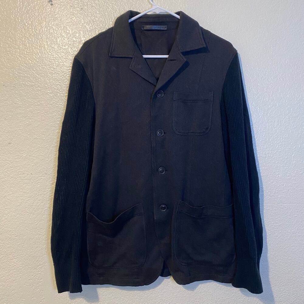 Vumps Mens Classic Casual Cotton Black Blazer Jacket Size EU 46. (US 36)